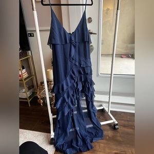 Venus Chiffon Ruffle Asymmetrical Dress Size 16